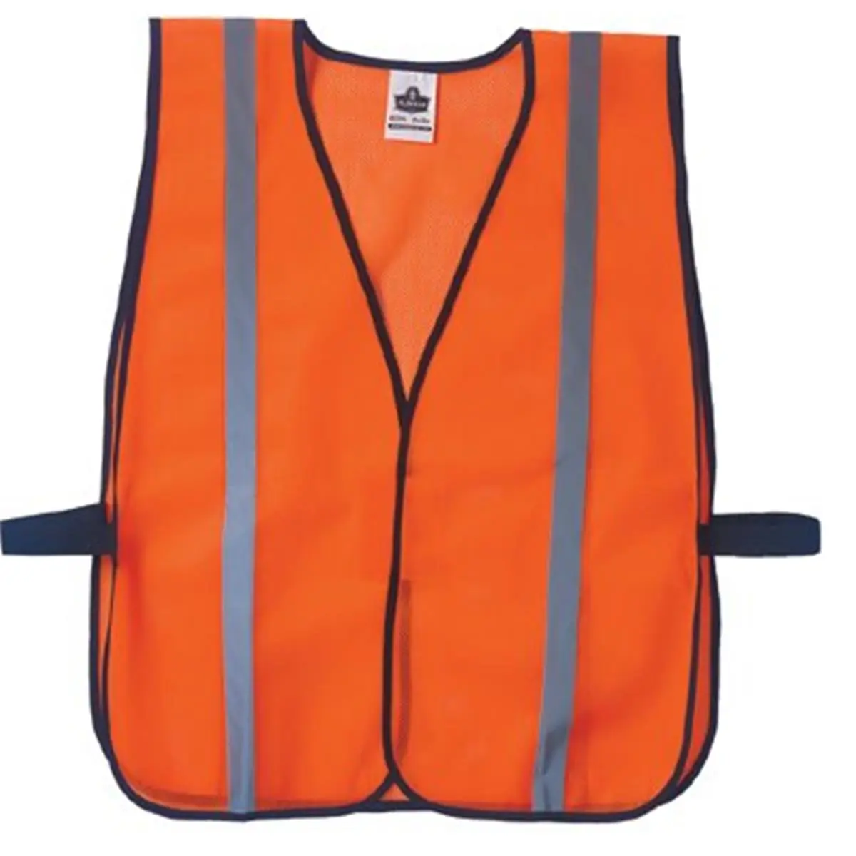 Ergodyne 8020HL Men's High-Visibility Vest, Hook-and-Loop Closure, Polyester Mesh Fabric, Retroreflective Tape, Orange, One Size