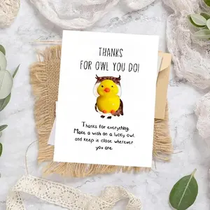 Cute Mini Resin Duck DIY Encouragement Cards Kit, Mixed Colors, Perfect Gift for Dad, Ideal for Weddings & Special Occasions