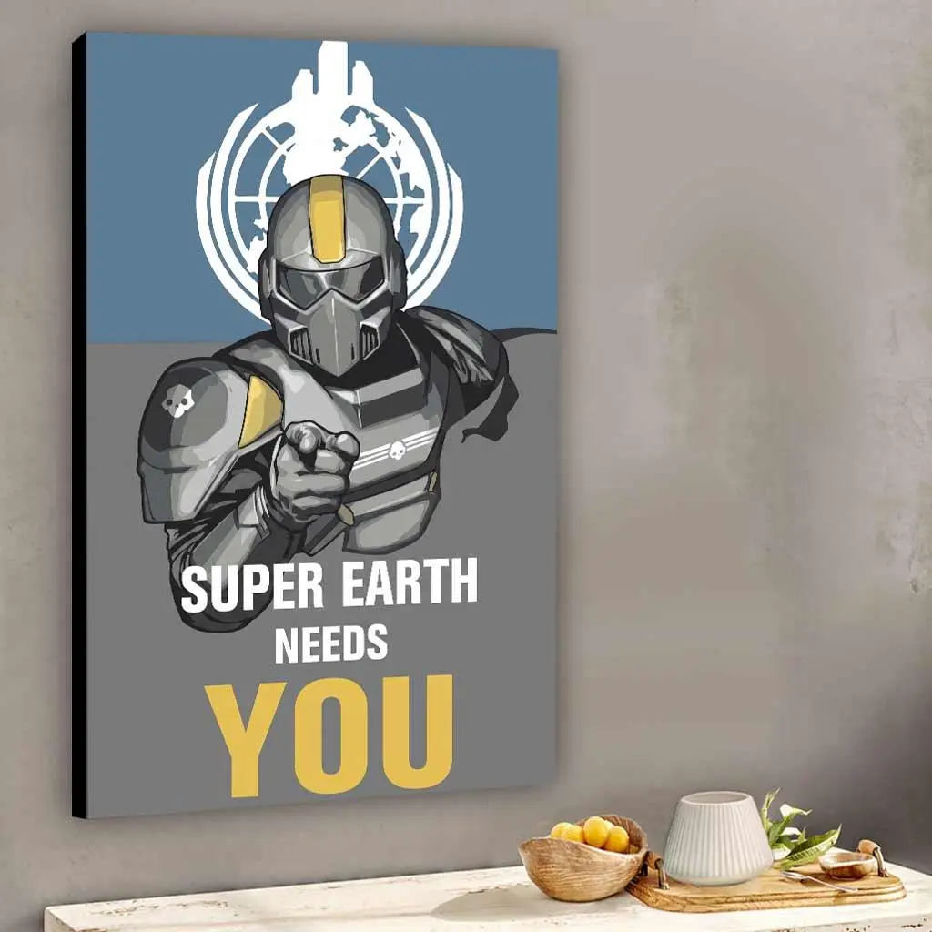 Super Earth Needs Helldiver 2 You Galactic Soldier Recruitment Poster - scs18478
