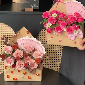 "First Love Letter" Autumn DIY Flower Box Kit - Vintage Romantic Gift Packaging Set for Anniversary & Birthday (Flowers Not Included)
