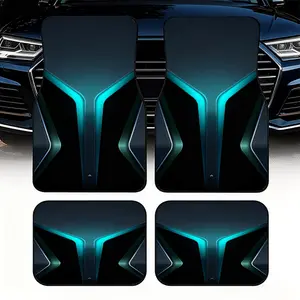 4pcs/set car floor mats, premium material, 2D pattern print design, specially designed for car interior decoration, durable and stylish, suitable for most car models, including trucks, sedans, SUVs, etc