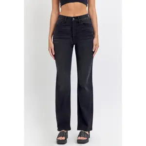 Kayla’s Black Denim Pants - Comfortable Jean Fit, Made from Cotton Blend, Loose Fit, Ideal for Womenswear