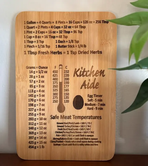Custom Laser Engraved Bamboo Cutting Board