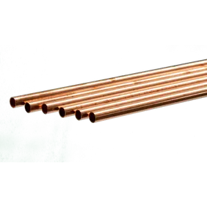 Round Copper Tube: 7/32" OD x 0.014" Wall x 36" Long (6 Pieces)