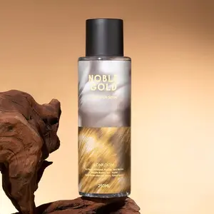 LONKOOM NOBLE（GOLD）FRAGRANCE SPRAY 250ml Long Lasting Hydrating Body Mist for Women Sweet Vanilla Coffee Scented Daily Use