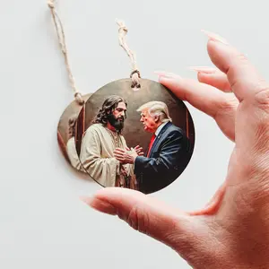 Trump Christmas Ornament 2024, Republican Ornament, Trump Jesus Ornament, MAGA Save America for Home Elegance, Perfect Gift for Any Occasion