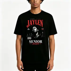 Carpesun Custom Senior 2026 Album Cover Style Shirt, Personalized Graduation Tee, Class of 2026 Rap Cover Shirt, Senior Photo Tee, Graduation Gift