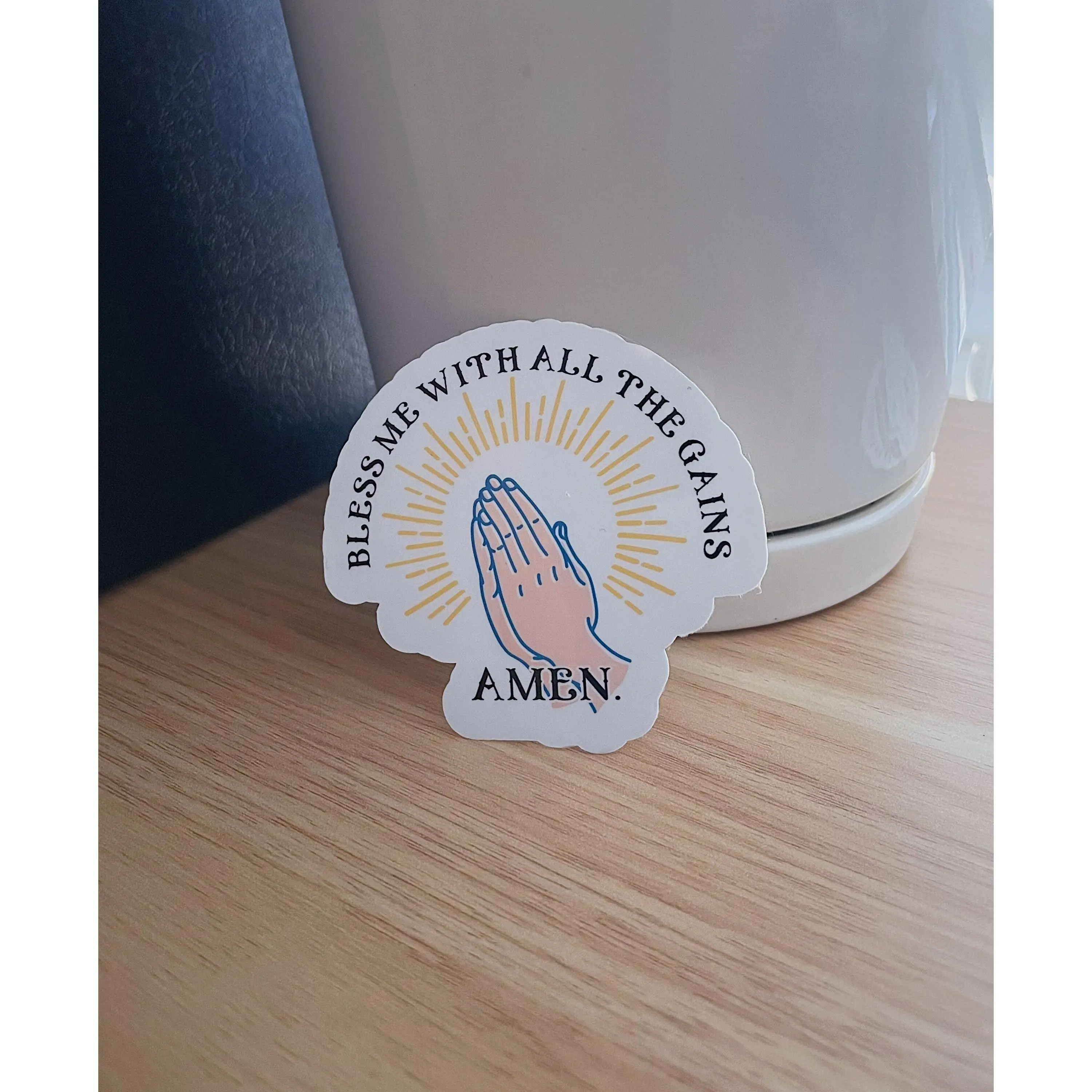 Bless Me with All the Gains Amen Fitness sticker , Planner stickers, Funny stickers, Workout stickers, Gym Stickers, Cross fit, Lifting