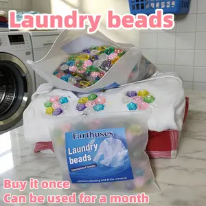 Earthuses Multi-Functional Laundry Gel Beads, Upgrade Version 7-In-1, Contains Fabric Softener, Stain Remover, Fresh Scent, Long-Lasting Fragrance, Laundry Detergent Beads