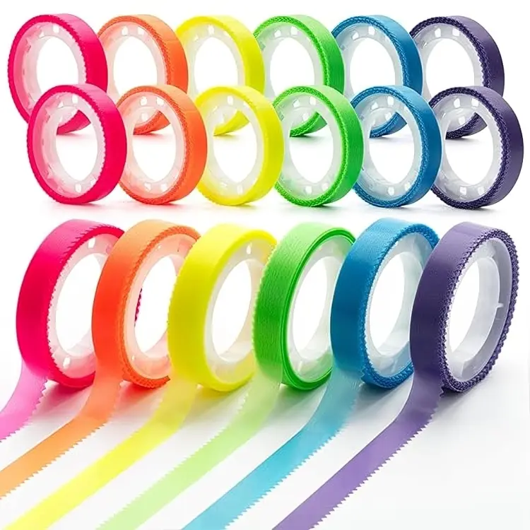 Highlighter - 12 Rolls, 0.31 x 16.5 ft Bible Strips, Colorful Transparent Removable for Books, Highlighting, Bible Tape