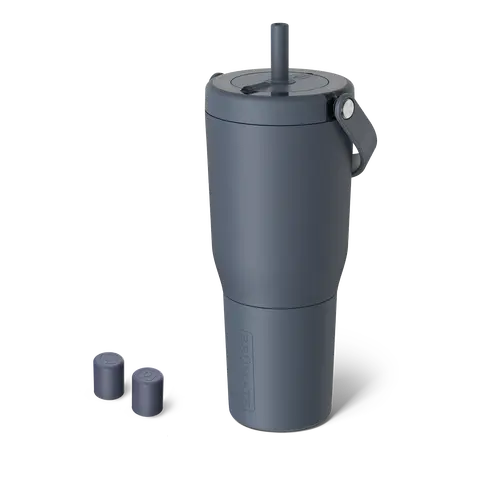 BrüMate Resa 35oz 100% Leakproof Insulated Travel Tumbler + Magnetic Straw Cover 2-Pack Bundle | Cup-Holder Friendly Insulated Tumbler | Built-in Silicone Sleeve and Easy Carry Handle