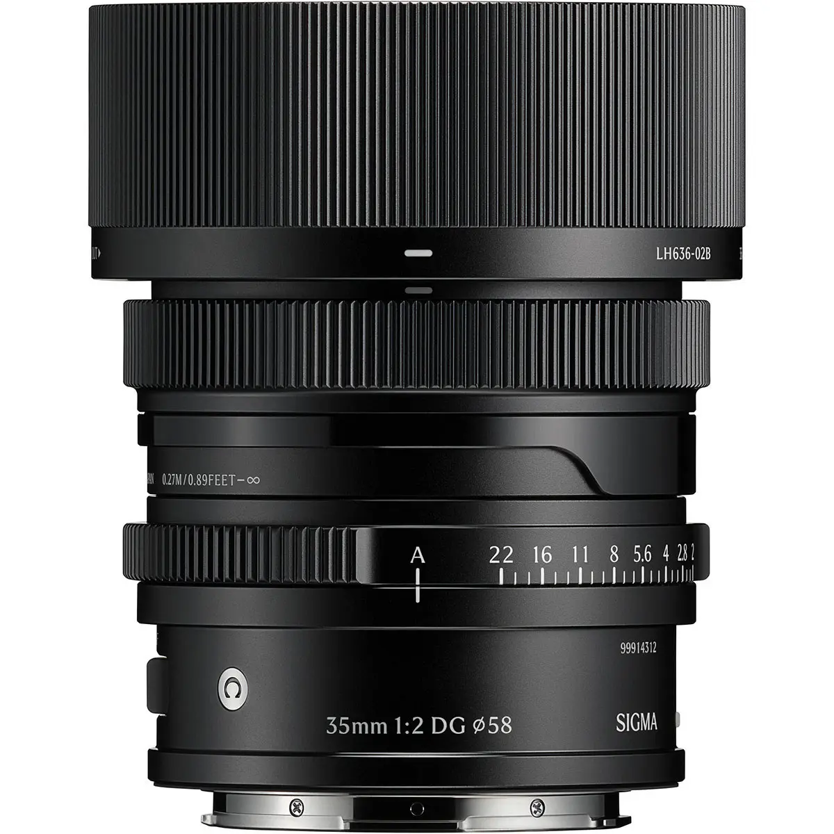Sigma 35mm f/2 DG Contemporary Rear-Capped Compact Metal Magnetic Camera Lens for L Mount, Black