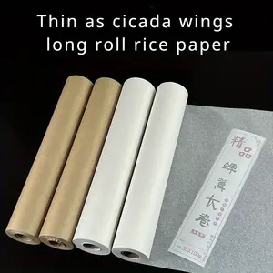 20-meter super-thin rice paper with feather edge, transparent tracing paper, sketch paper, coloring paper and Drafting Paper roll - calligraphy rice paper rolls - tracing rice paper