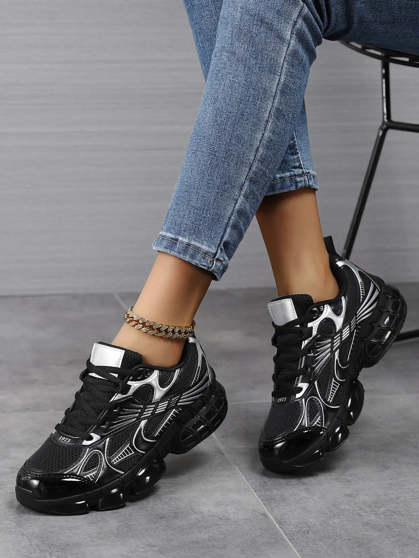 Women's Breathable Mesh Sneakers, Casual Sport Shoes, Sporty Running Shoes, Height-Boosting Shock-Absorbing Outdoor Running Shoes, Unisex Couple Sports Shoes, Athletic Running Shoes