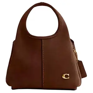 COACH Lana 19 Leather Crossbody Shoulder Bag for Women in Warm Brown