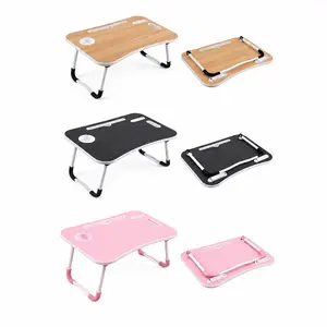 Folding Laptop Desk for Bed & Sofa – Portable Lap Desk Stand with Stable T-Leg Design | Lightweight Computer Tray Table for Work, Study & Breakfast | Home Office Desk for Adults & Students
