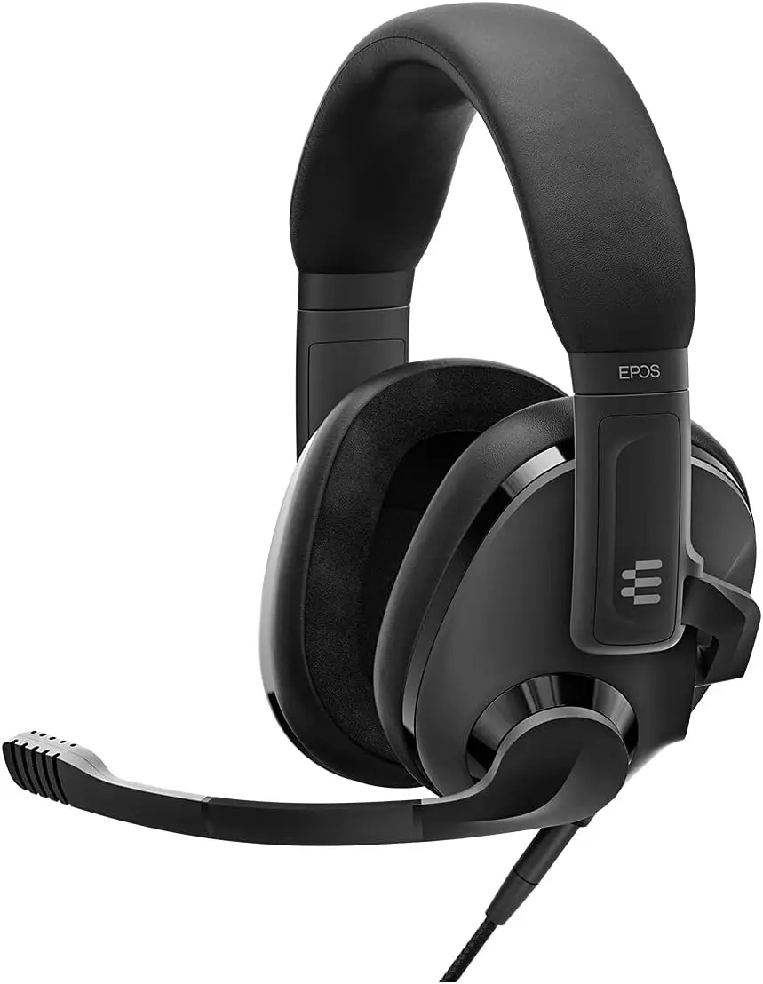 EPOS H3 Wired Gaming Headset with Noise Cancelling Mic for PC Mac PS5 Xbox, Onyx Black