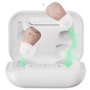 Hearing Aids for Seniors Rechargeable Hearing Amplifiers for Adults, Volume Adjustment All-Day Comfort Crystal Clear Sound, Portable Charging Case