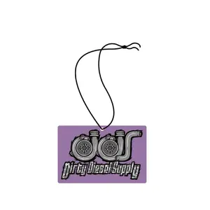 Dirty Diesel Supply Turbocharger Logo Air Freshener with New Car Scent - Freshens and Deodorizes