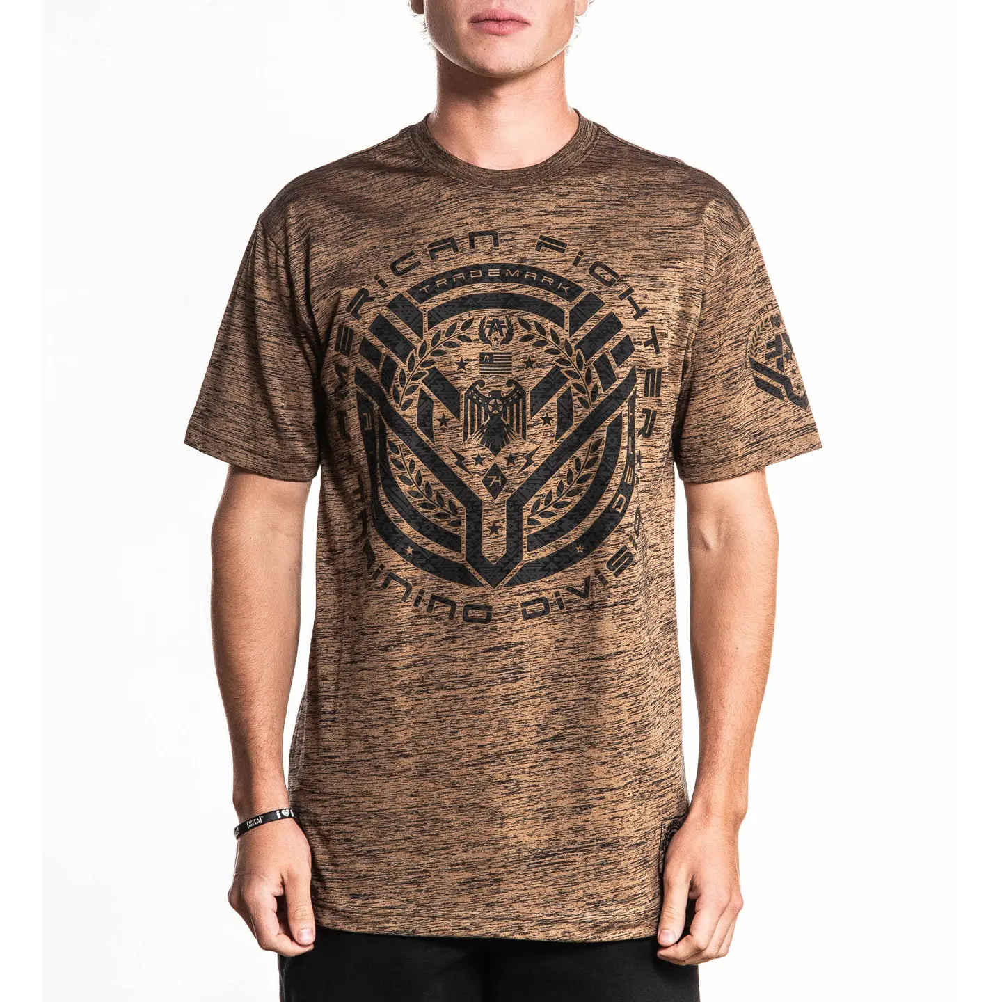American Fighter Men's Belgrade Graphic Short-Sleeve Tee, Biker-Style Cotton-Polyester Blend, Round Neck, Pull-On Wear, Shortsleeve, Casual