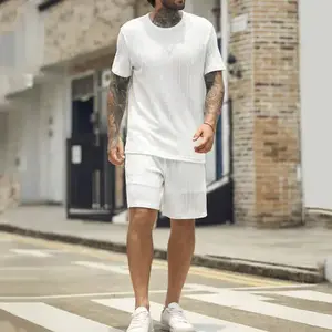 Mens Summer Outfits Short Sleeve Shirt and Shorts Sets Fashion Casual 2 Piece Short Set for Men