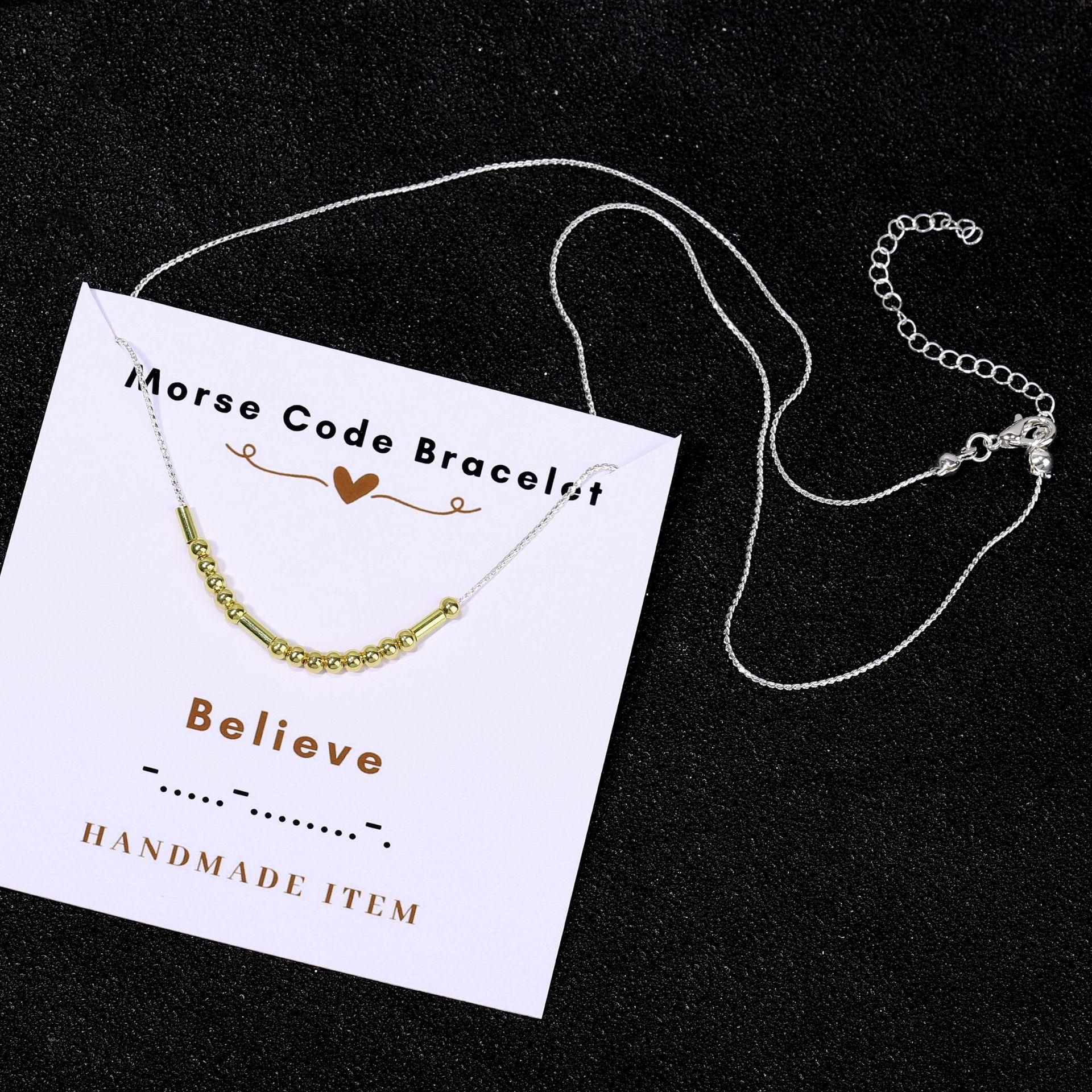 Morse code necklace alphanumeric couple personalized collarbone chain necklace