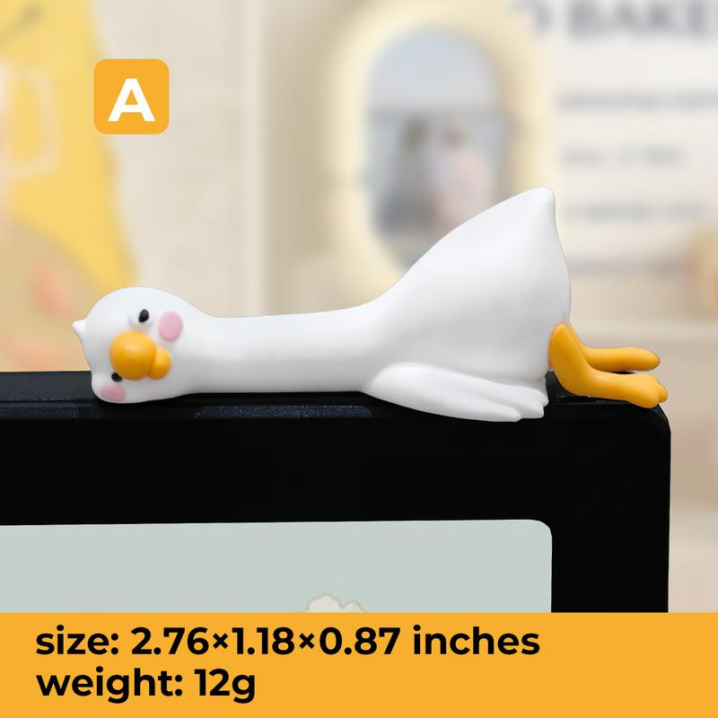 MUNBYN So Tired Lazy Duck Mini Desk Accessories 2026 New Desk Ornaments Work Partner 3pcs/set Perfect Desktop Decorations for Computer Screens, Office, and Home Decor Black Friday Christmas Gifts