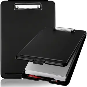 Foldable A4 Notebook with Storage Compartment, Pet Material, Low-Profile Clip, Ideal for Office, Nursing, Medical Use