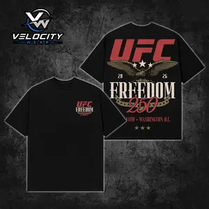 [Wear] UFC Freedom 250 Premium Cotton T-Shirt V2, Made in USA, UFC Fan T-shirt, Oversized T-Shirt – 250th Anniversary of America Commemorative Gift, Streetwear Combat Sports Tee, Gift for fan MMA, UFC Inspired T-Shirt.
