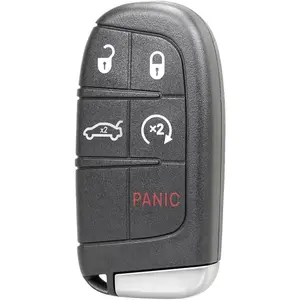 Key Fob Cover Case Replacement 5 Buttons Key Fob Remote Control Shell Case - Compatible for Dodge Durango Charger Challenger 2012-2014 for Dodge Dart Journey 2013-2016 - Replace Part M3N-40821302