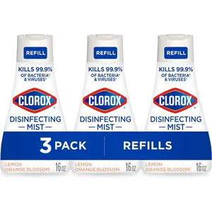 Clorox Disinfecting Mist, Lemon Orange Blossom, Disinfecting Refill, 16 Fluid Ounces, Pack of 3