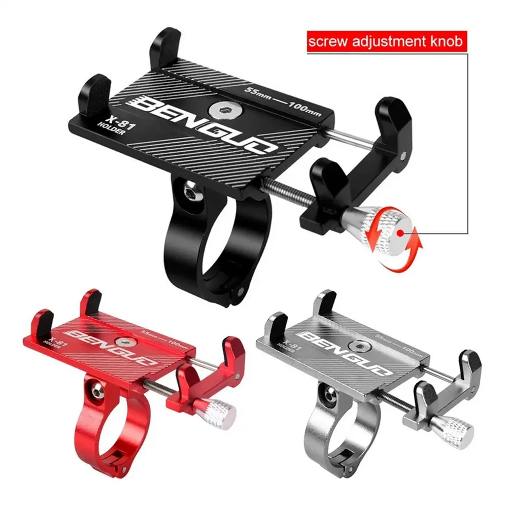 Adjustable Aluminum Handlebar Phone Mount - Secure Holder for Cell Phones, GPS - Bike, Motorcycle Handlebar Accessory Fixture