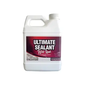 Nanotech Solutions Sealant Wet Look- High Gloss Clear Sealer, Repellent Coating for Concrete, Masonry, Natural Stone, Slate Tile- UV Resistant,-Based, Indoor (32 Oz.)