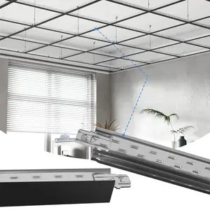 LooYee 75 Pcs 48 Inch Cross Tee Drop Ceiling Grid, 4 Ft Galvanized Steel Rust & Fire Resistance Easy Installation, Ideal For Basement Living Room Garage Kitchen Bathroom Black