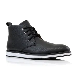 Polar Fox Hugo classic chukka sneaker boots, in Grained Black, Men's Size 6.5 - 13