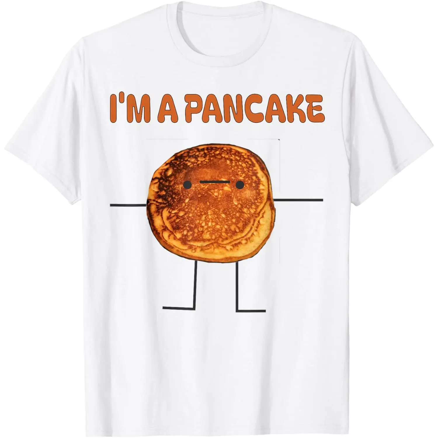 Unisex Funny Meme T-Shirt, I'm a Pancake Classic Graphic Tee, Tshirt, Top, Streetwear, Relaxed Fit, Shortsleeve, Breathable, Cotton
