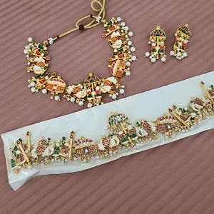 Doli Payal with Necklace and Earring Set Featuring Elegant Design for navaratri