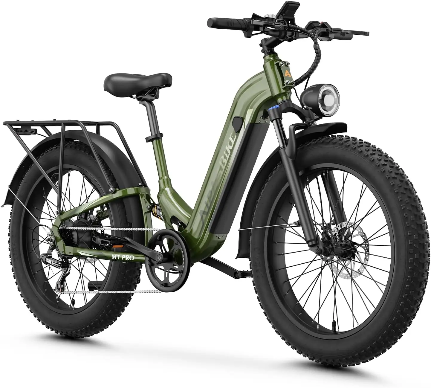 Aipas M1 Pro Electric Bike for Adults, 26 x 4 Fat Tires, 48V 17.5Ah Battery