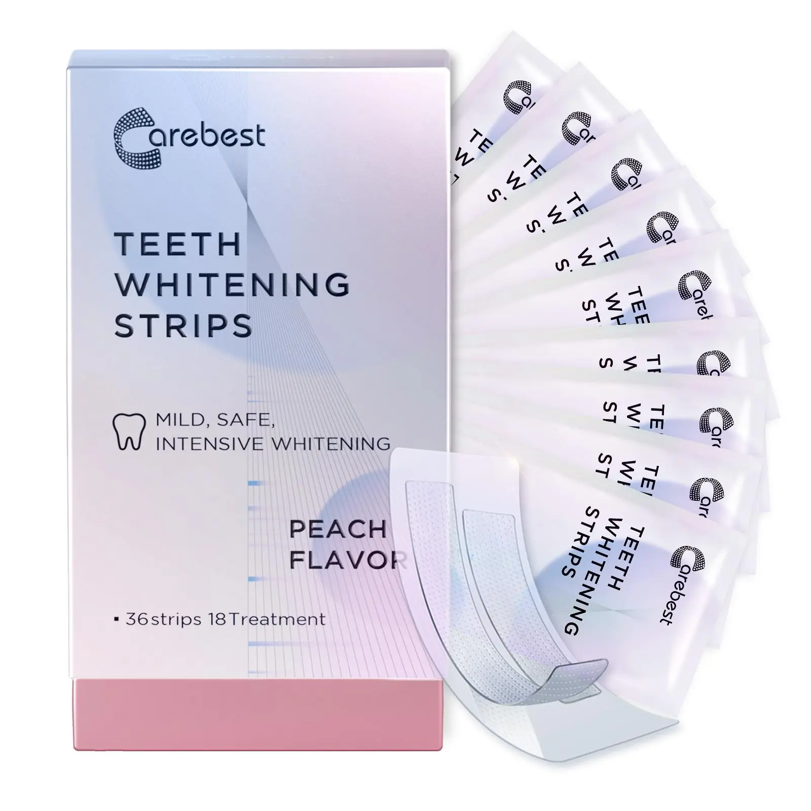 Teeth whitening strip 18 kinds of treatment, enamel safety strip whitening without harm, non-slip whitening strip for sensitive teeth Oral Gentle