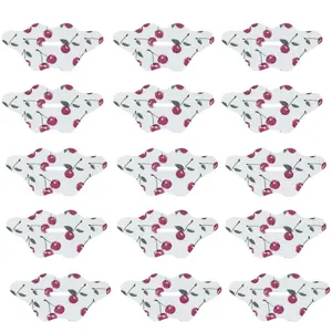 30pcs Leopard & Cherry Print Mouth Patches, Gentle Adhesive Lip Strips for Overnight Comfort, Stylish Oral Care Essentials
