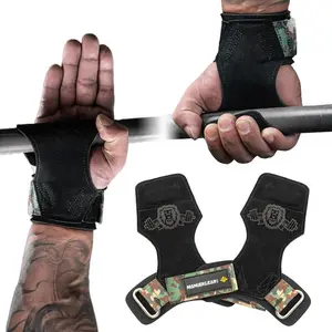 sale Gym Straps Weight Lifting, Double Leather Lifting Straps for Men Deadlift with Cushion Wrist Loop, Gym Lifting Wrist Wraps for Weightlifting