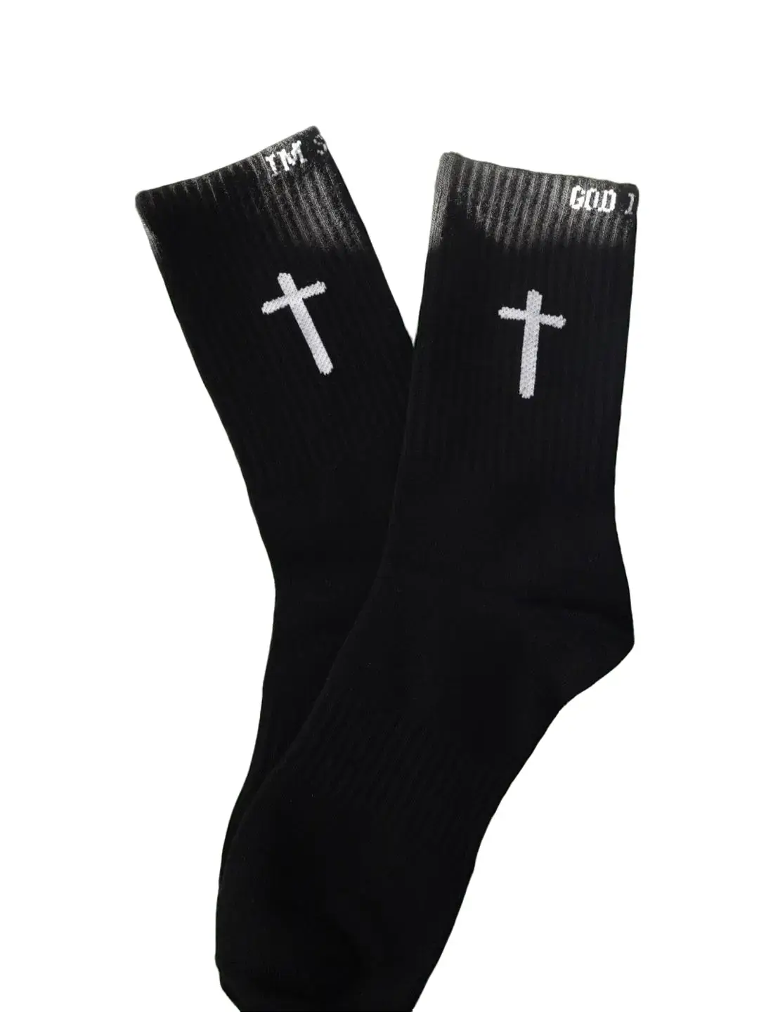 Faith-Inspired God First + Im Second Sports Socks - Bold Design, Breathable Fabric, Meaningful Gifts, Suitable for Daily Wear