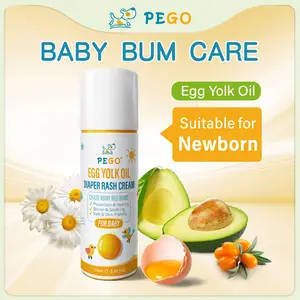 PEGO Baby Egg Yolk Diaper Rash Cream, Prevents, Soothes, and Relieves Baby's Diaper Rash and Skin Redness, Safe Diaper Rash Ointment, Soothes Skin Irritation, 3.38 oz.