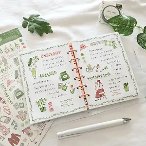 Bine A6 Pink Gold Clear Binder + Refill Set - MIND WAVE Cute Stationery Set for Organizing Notebooks, Journals, and Planners supplies bundle journaling