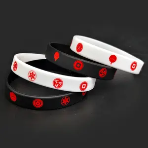 Naruto Silicone Wristband Konoha Symbol Rubber Bracelet Sharingan Themed Sports Wristband  Naruto Fan Collection Rubber Wristband Ninja Themed Sports Bracelet Anime Character Silicone Bracelet Set