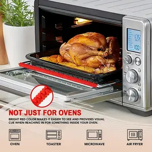 2 Counts Silicone Oven Rack Edge Protectors, Heat Resistant, 14 Inches, Burn Proof, Safe Kitchen Tool, Ideal for RV Kitchen Countertops