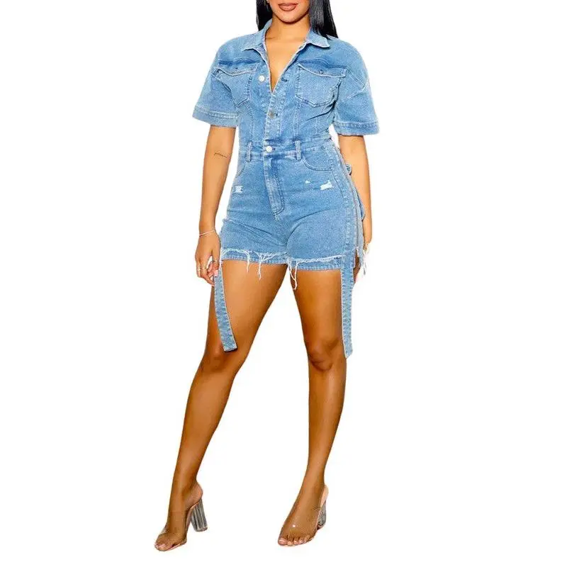 Denim Utility Romper