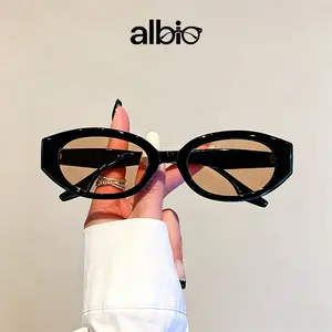 Retro Oval  unique Sunglasses for Women Men Small Sunglasses Trendy PC Frame Round Shades Cute Designer Sunnies; UV400 protection