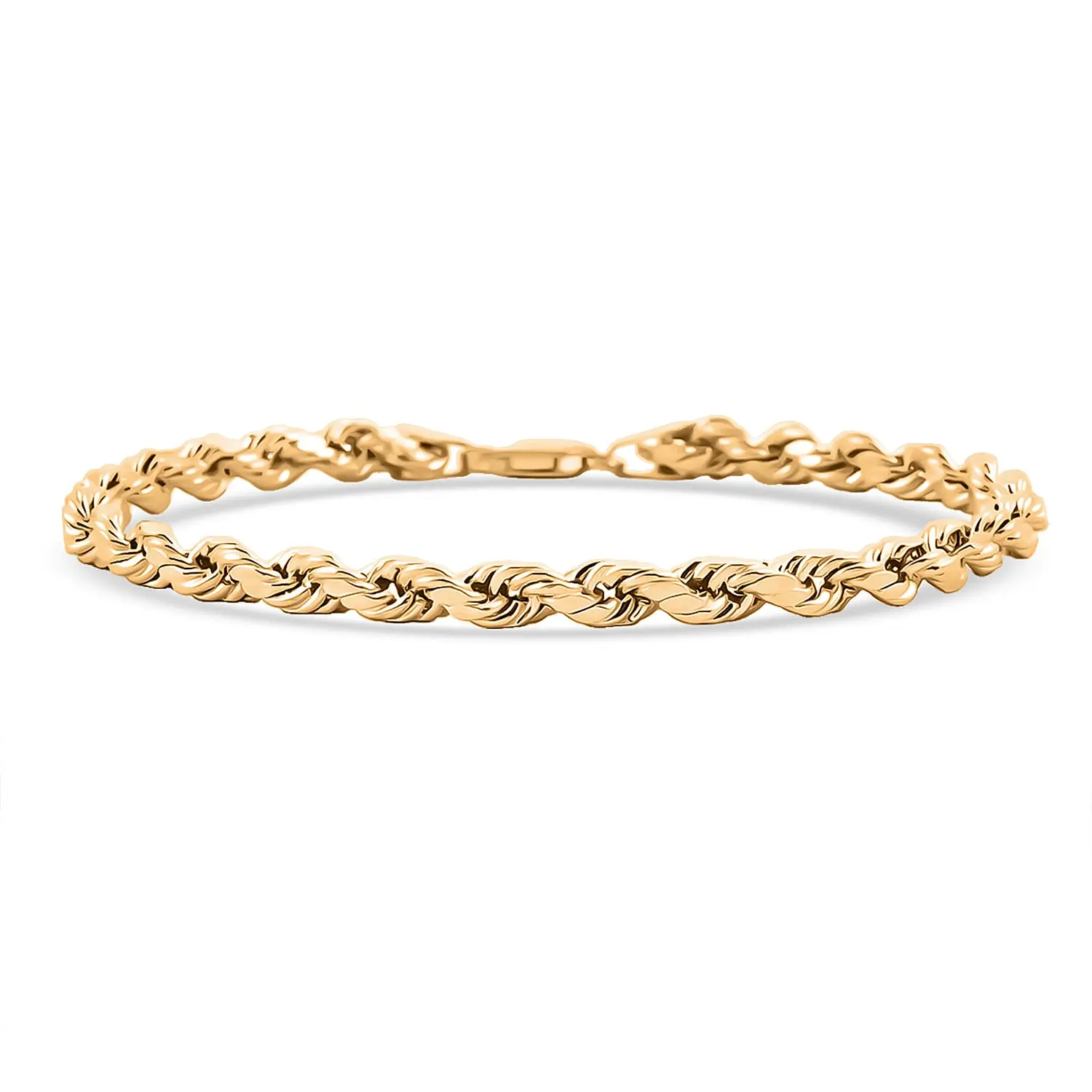 10K Yellow Gold 4mm Rope Chain Bracelet (8.00 In) (2.8 g)