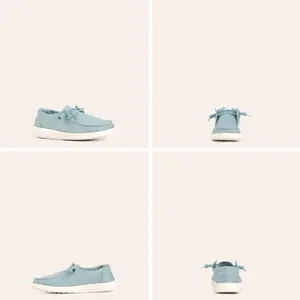 Women's Wendy Stretch Canvas Light Stonewash Moc Toe Shoes